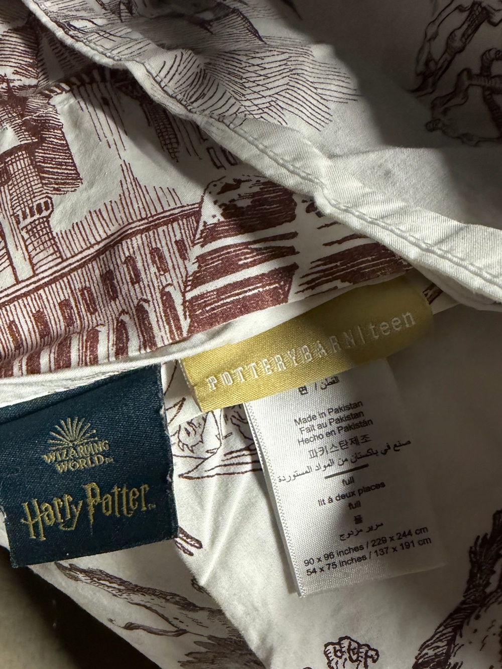 Pottery Barn Wizarding World Harry Potter Illustrated Bedding - Full - Picture 3 of 3